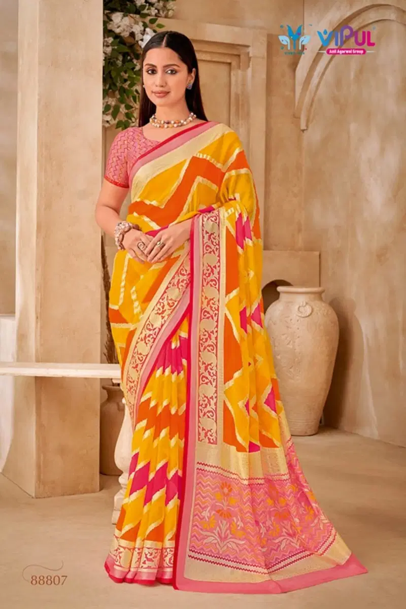 Elaichi  By Vipul Brasso Daily Wear Saree Wholesale Market IN Surat